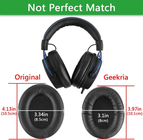 Geekria QuickFit Replacement Ear Pads for HyperX Cloud Alpha Gaming Headphones, Ear Cushions, Black