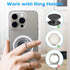 imluckies Magnetic Base Compatible with PopSocket Phone Grips and MagSafe iPhone Series Case, Removable Kindle/Phone Holder Base, Thin & Light Portable Plate, Matte Clear