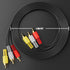 FAWETTY 5FT 3RCA 24K 3 3 Cable Audio Video Gold Plated Connecting Audio Video Components AV Male to Male Cable for Home