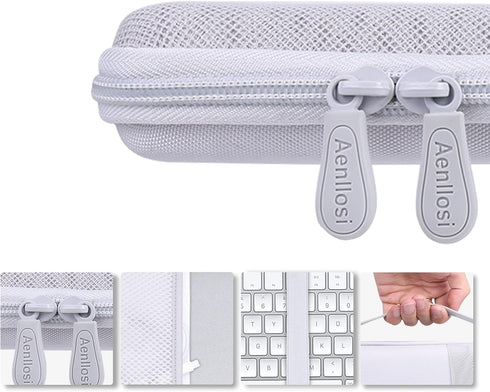 Aenllosi Hard Carrying Case for Apple Magic Keyboard with Numeric Keypad + Magic Mouse + Magic Trackpad