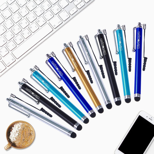 Wisdompro Stylus Pens for Touch Screens, 9 Pack Universal Rubber Tip Stylus with Lanyard for iPad, iPhone & More