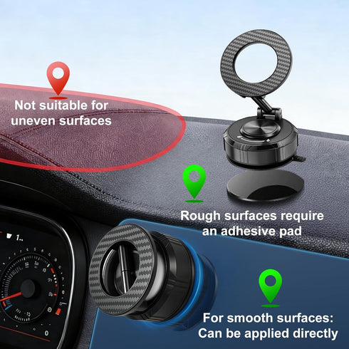 ROMITAKE 360 17/16/15/14 Car Mount, Vacuum Suction Phone Holder for Car, Car Phone Holder Mount, Adjustable Phone