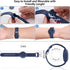 Waterproof Airtag Bracelet for Kids, Hidden Wristband Anti-Lost Silicon Holder Case for Toddler (Blue)