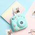 Silicone Case for Instax Mini 7 Plus Camera, Soft Protective Cover with Adjustable Shoulder Strap (Blue Plant)