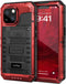 Mitywah Waterproof Case for iPhone 14 Plus - Heavy Duty Shockproof with Built-in Screen Protector, Red