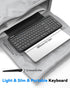 TECKNET 2.4G 4-Device 7 Wireless Keyboard Bluetooth & USB, Up to Connection, USB C Rechargeable Battery, Quiet Typing