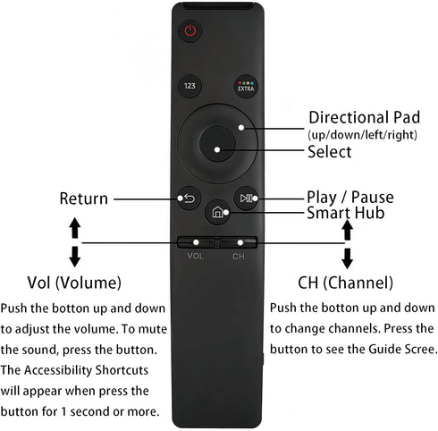 New Universal Remote Control Compatible for Samsung TV BN59-01259B, BN59-01259D, BN59-01259E, 4K Controller
