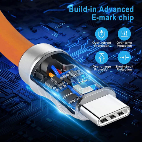 chenyang USB C to C Cable, 20Gbps USB 3.2 Gen 2x2, 100W PD Fast Charging, Ultra Soft High Flex Extension Cable 2.0M