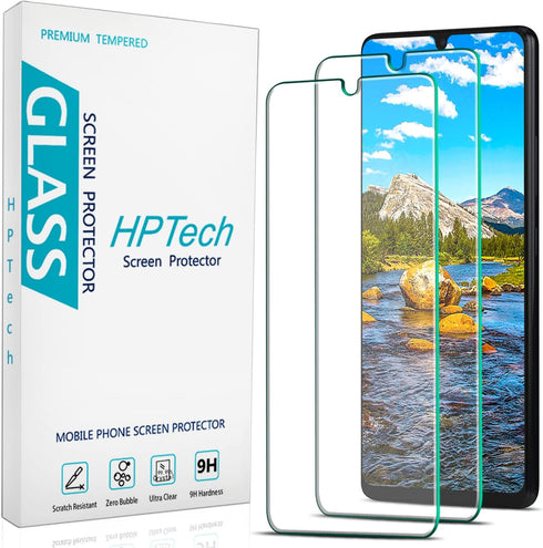 HPTech Tempered Glass Screen Protector for Samsung Galaxy A42 5G, 2 Pack, Anti Scratch and Bubble Free