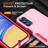 Ezanmull Non-Slip Shockproof Case for Samsung Galaxy A15 5G, with Glass Screen Protector, Pink