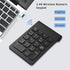 cimetech 2.4G 18 Wireless Number Pad, Numeric Keypad Numpad with USB Receiver, Keys Portable Mini Keyboard for Laptop