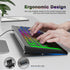 Atelus Large Print Backlit Keyboard, USB Wired Computer Keyboard, Full Size Keyboard with Rainbow Illuminated LED
