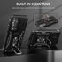 Samsung Galaxy S24 Plus Phone Case with Camera Lens Cover & Ring Holder Kickstand, Magnetic Car Mount Compatible (Black)