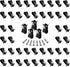 60pcs 1/4 Inch Nylon Cable Clamps, R-Type Wire Cable Clips with M4 Screws for Wire Management (Black)