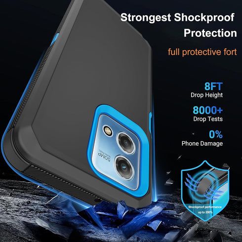 Annymall Case for Motorola Moto G Stylus 4G 2023, Full Body Shockproof Drop Protection with 2 Screen Protectors -