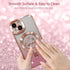 ZIYE Glitter Magnetic Case for iPhone 15 - Luxury Plating Love Heart, Compatible with MagSafe, Pink