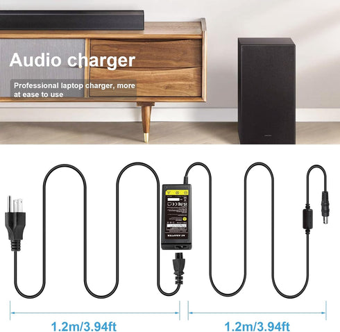 DC 24V Adapter for Samsung Soundbar with 8ft Power Cord