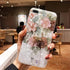 Qokey Compatible iPhone 11 Case, Floral Clear Flower Design with 360 Rotating Ring Stand, Brown Flower