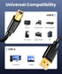2.0 1M (3.3ft), 480Mbps 2A USB Printer Cable Gold-Plated High Speed USB A to B Cord with Ferrite Core, Durable PVC