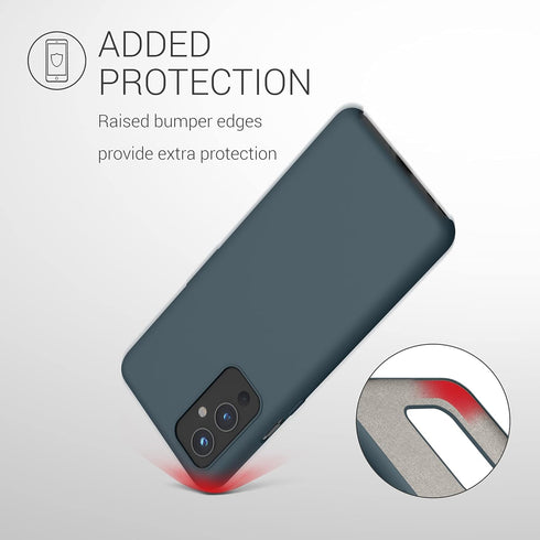 kwmobile Case for OnePlus 9 (EU/NA Version) - TPU Silicone Phone Cover with Soft Finish, Dark Slate