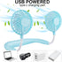 Haomaomao Portable Neck Fan, Mini Wearable Fan with 2500 mAh Rechargeable Battery for Working, Traveling, Office,