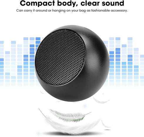 Zopsc Portable Aluminum Mini Hi-Fi Stereo Bluetooth Speaker BM3D, Compact Body with Clear Sound and Loudspeaker Box