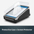 ENCASED Square Terminal Card Reader Case & Screen Protector - Rubberized Hard Shell, Non-Slip Base, Tempered Glass.