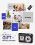 Jexylon 2.7K 16x 32GB Digital Camera, Real Dual-Screen Digital Camera for Photography Auto-Focus Vlogging Camera
