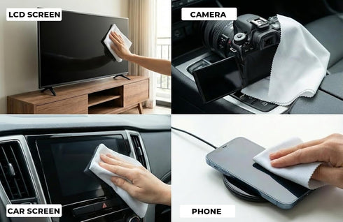 Generic Ultra Sensitive Ultra Soft Microfiber Polyamide and Polyester Cleaning Cloth for Glasses, Screens & Delicate