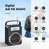 Portable AM FM Digital Radio with Bluetooth, Rechargeable, Loud Speaker, Best Reception for Home Outdoor, Black