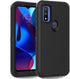 Anloes Heavy Duty Case for Moto G Pure 2021/G Play 2023/G Power 2022, Shockproof Dustproof Protection (Black)