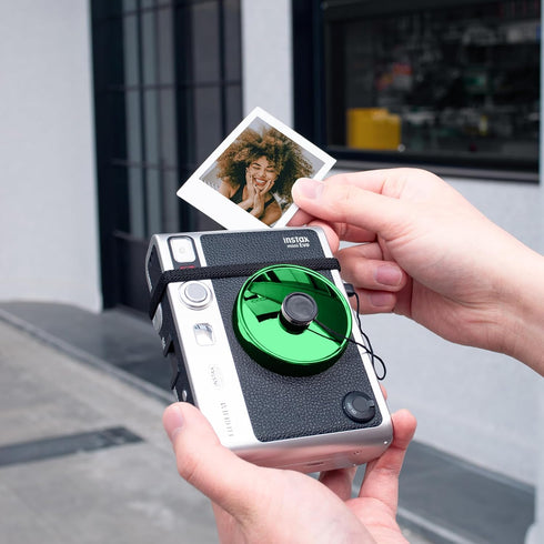 Rieibi Lens Cap for Fujifilm Instax Mini Evo, Accessories with Anti-Loss Rope, PC Material Mini Evo Lens Cover