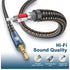 EMK 90 Degree Aux Cable, 3.5 mm Auxiliary Cord Male to Male Stereo Aux Cable for Car, 24K Gold Plated Hi-Fi Sound