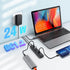 Powered USB Hub, Rosonway 7-Port USB 3.2/USB C Hub with 10Gbps USB-A, 2 USB-C, 4 USB 3.0 Ports, 12V Power Adapter