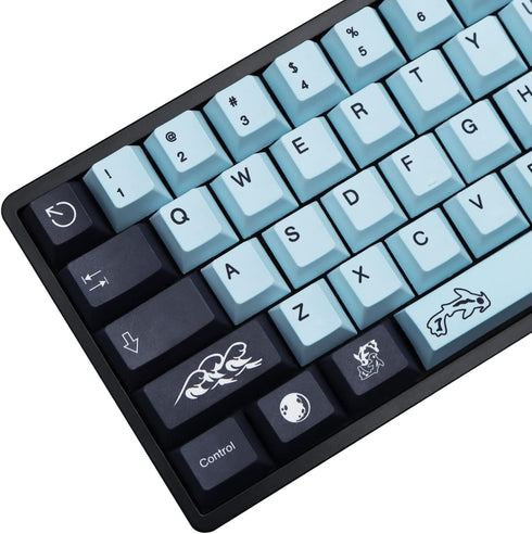 MOLGRIA GMK MIZHU Keycaps, 136 Set Sky Blue Japanese Style PBT Cherry Profile for Gaming Keyboard