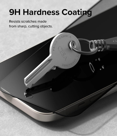 Ringke Privacy Glass for iPhone 15: Anti-spy Tempered Glass Screen Protector, Easy Install, Case Friendly, Includes