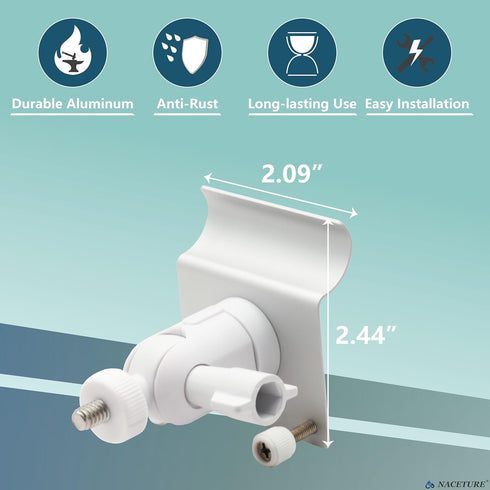 NACETURE Vinyl Siding Mount for Blink Camera, 360° Swivel & 90° Tilt Adjustment, Weatherproof Outdoor Camera Mount