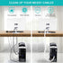 20ft - 1/2 inch White Cable Sleeve, Cable Organizer for Desk PC TV, Wire Protector Cover for Home Office