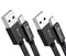 Ruaeoda Long Micro USB Cable - 6ft 2Pack with Gold-Plated PS4 Charger Cable for Android Phones