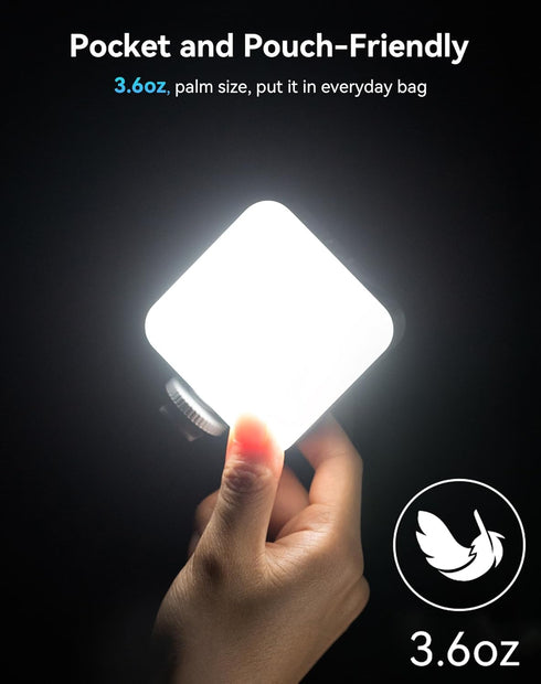 SmallRig P96 LED Video Light, Portable Camera Lights with 96 LED Beads for Photography, Rechargeable 2200mAh