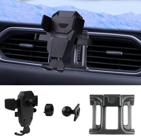 Karltys Car Phone Holder for Mazda CX-5 2017-2024, Air Vent Mount for 4-7 Inch Phones, Hands Free Thick Case Friendly