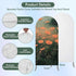 Jnbasdffb 6.6 Red Spring Floral Wedding Arch Cover, Stretchy Spandex Arch Backdrop Stand Covers FT, Modern Oil Painting
