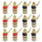 Antrader 12pcs Gold Plated Speaker Terminal Binding Post 4mm Banana Plug Socket Connector (6 Black + 6 Red)
