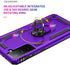 Androgate Military-Grade Metal Ring Holder Kickstand Case for Samsung Galaxy S21 Plus 5G with HD Screen Protectors