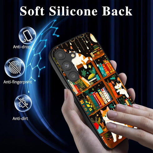 NLZQTTBD S25 S25 2025 6.7 inch for Samsung Galaxy Plus Case,Black Soft TPU Silicone Shockproof Protection Cover Phone