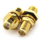 E-outstanding 2 x SMA/SMA Type Adapter, Waterproof Bulkhead Panel Mount RF Coaxial Antennas Connector, SMA-Female