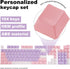 MECCANIXITY 104 Keys Pudding Keycaps Set, OEM Profile 60 Percent ABS for Mechanical Keyboard Layout, Purple & Pink