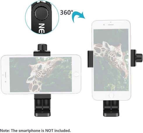 Neewer Smartphone Holder Vertical Bracket - 1/4-inch Tripod Mount Phone Clip Tripod Adapter for iPhone 13/13 Pro/13 Pro
