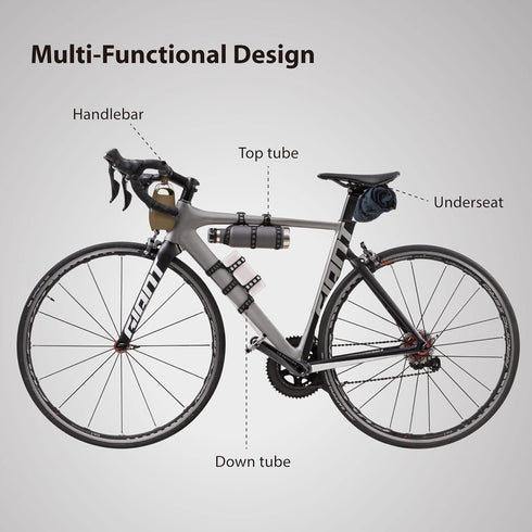 Bone Universal Bike Strap Holder for Waterbottle, Raincoat, Supplies, Music Speaker, Cycling Accessories Strap for Mountain Road Bike, Camping accessories for diameters 22mm-88mm