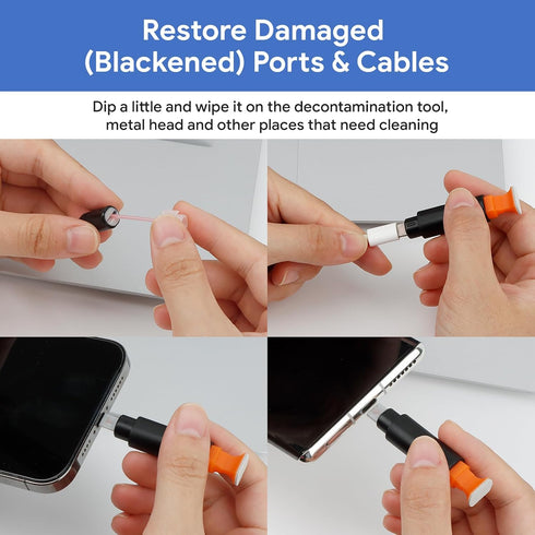 12 in 1 iPhone Cleaning Kit for Charging Port, Phone Cleaning Kit for iPhone/AirPods/iPad, Safely Clean Lightning Cable